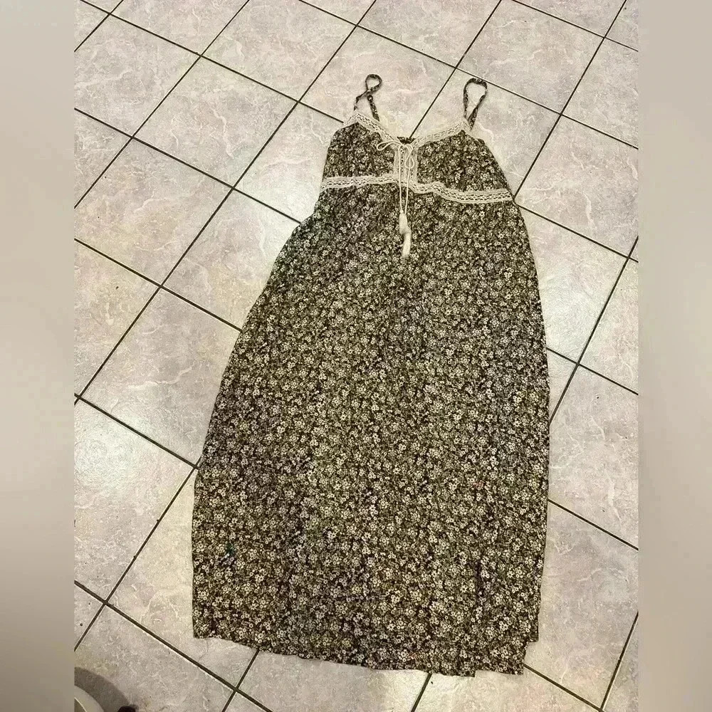 1 State Maxi Sun Dress Floral Print Size 1X